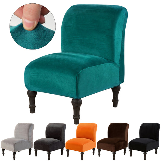 Velvet Spandex Slipper Chair Cover