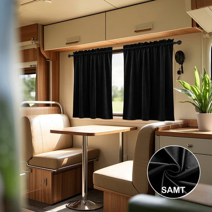 Velour Animal Print Curtains for Motorhomes and Caravans – Set of 2