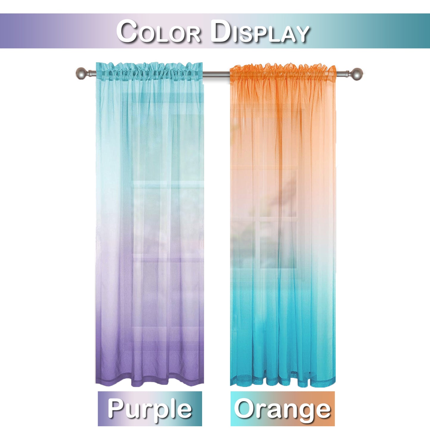 Curtain up and down gradient netting