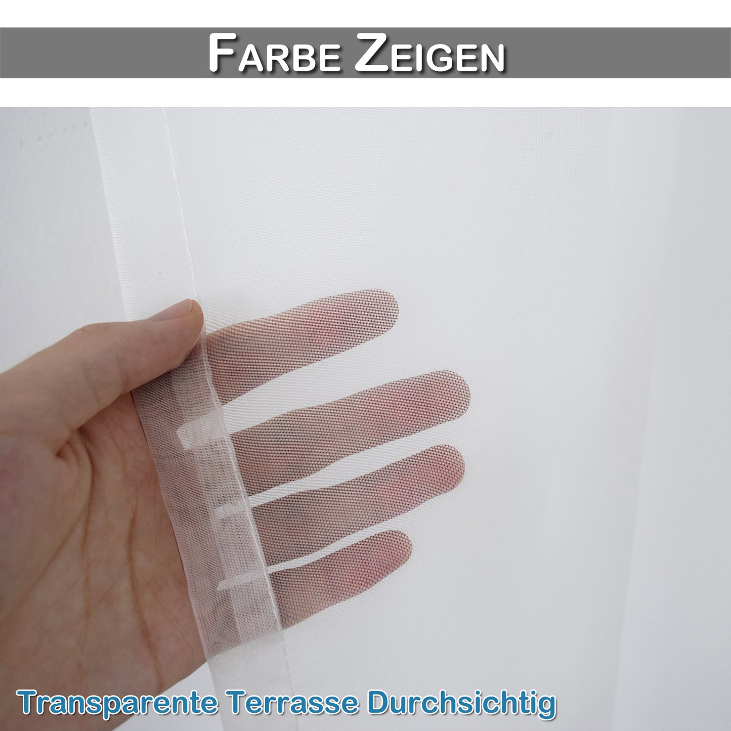 Extra Large Water-Repellent Outdoor Sheer - Transparent Patio Curtain for Garden and Porch (White)