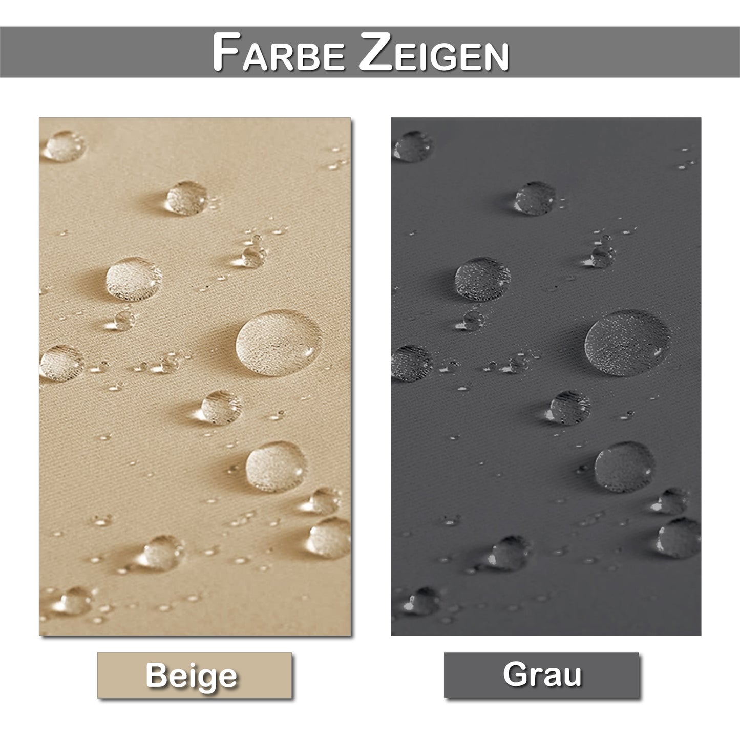 Winddichte und Wasserabweisende Verdunkelungs Vorhang für Terrasse und Garten – Magic Tape Befestigung