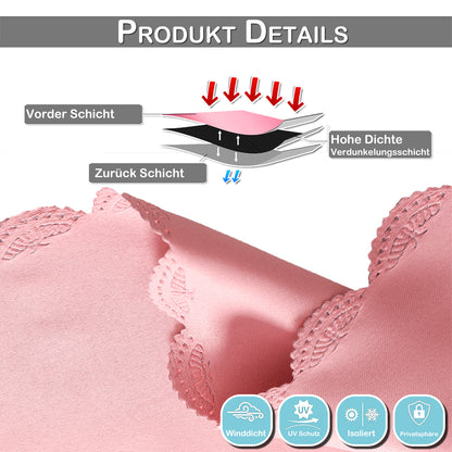 Verdunkelungsvorhang mit Tüll Overlay und Ausgestanzten Sternen – Einzelne Gardinenbahn