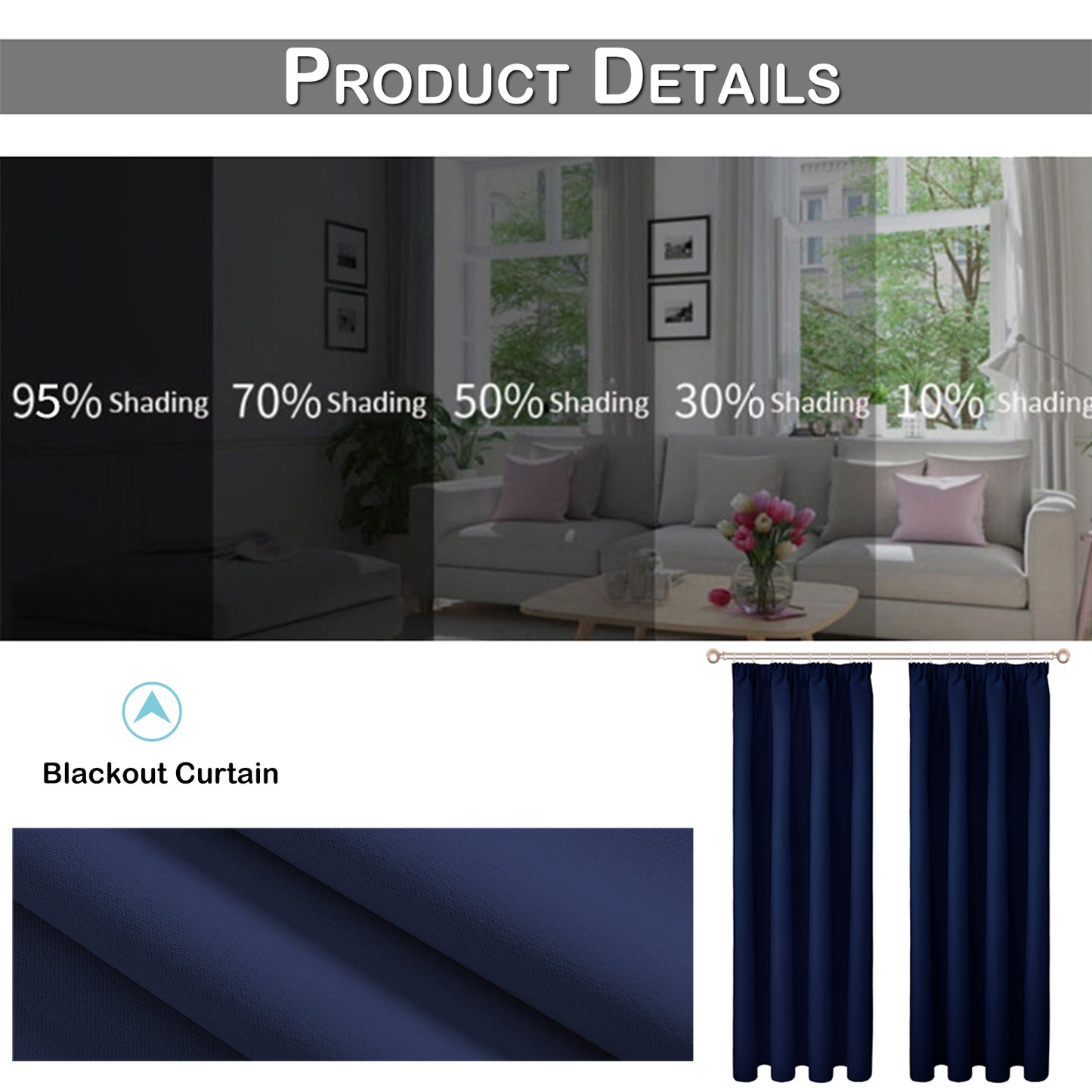 solid blackout curtain