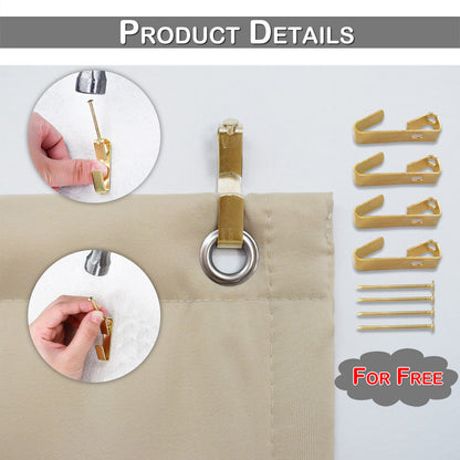 Waterproof Quilted Door Curtains, 1 Panel, Beige, 82x204cm/100x210cm