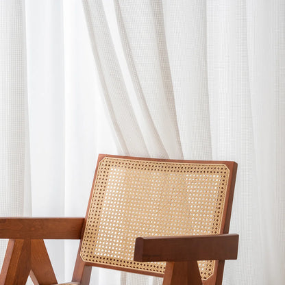 Voilage transparent à la texture naturelle fine – Neriva