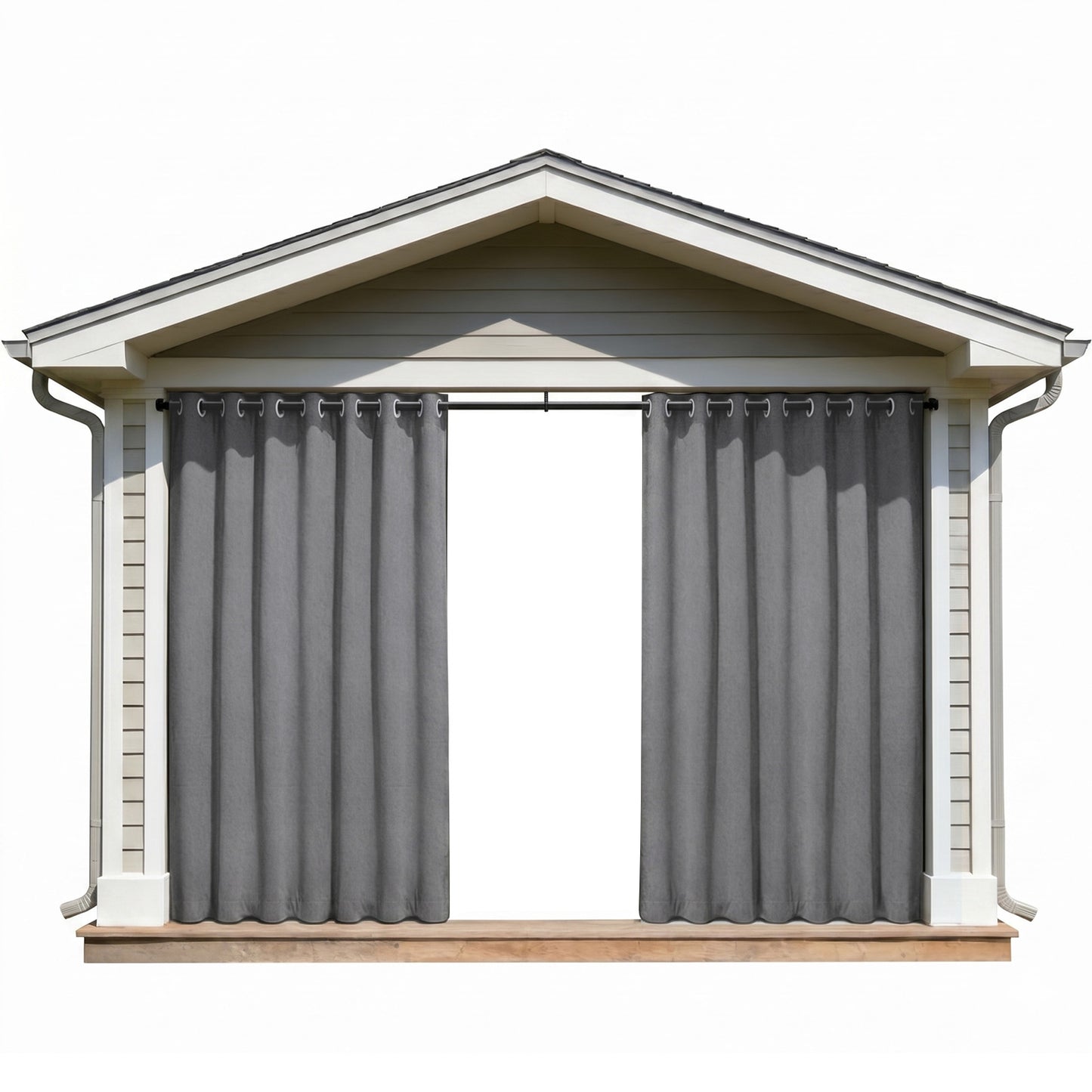 100 Prozent Verdunkelung Outdoor Vorhang wasserfest windstabil in Leinenoptik extra breit