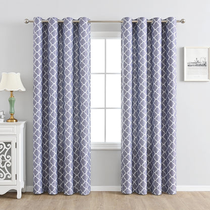 Rideaux imprimés marocains, 1 panneau, gris, 100*130cm/100*250cm/140*260cm