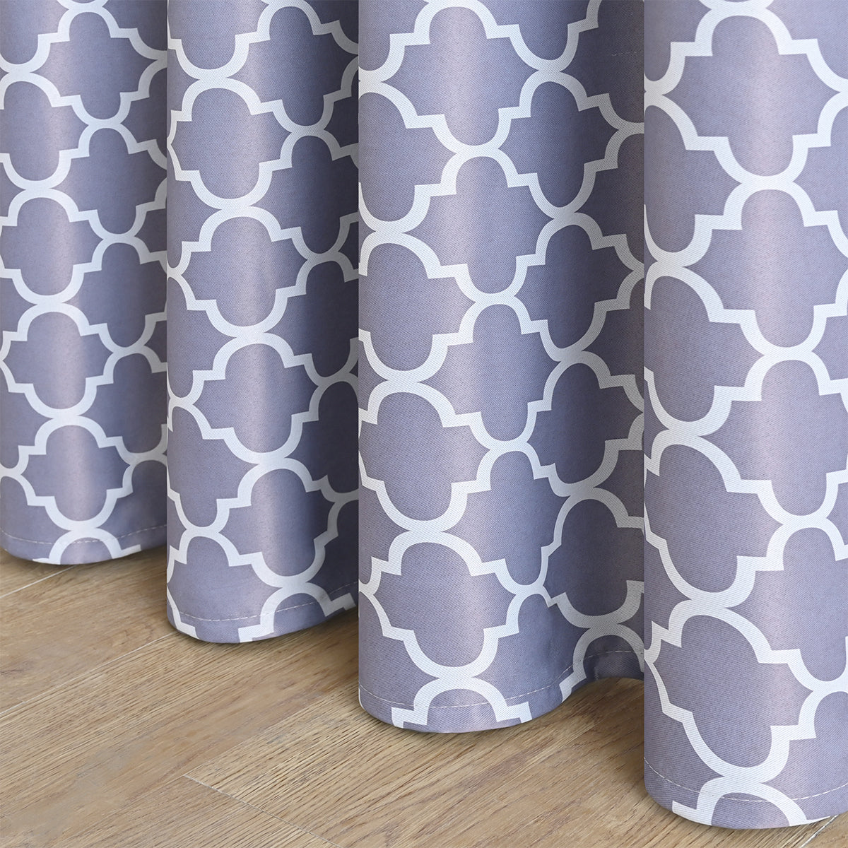 Rideaux imprimés marocains, 1 panneau, gris, 100*130cm/100*250cm/140*260cm