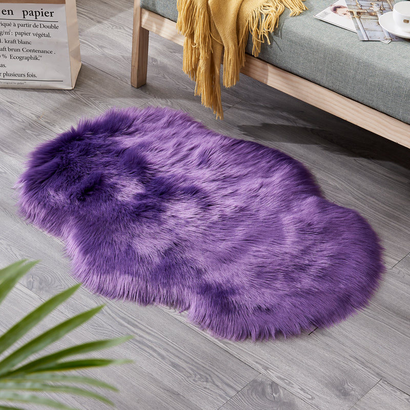 Fluffy faux fur rug, shaggy long pile rug, 60x90 cm