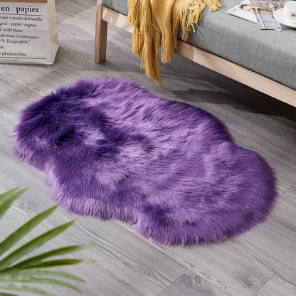 Fluffy faux fur rug, shaggy long pile rug, 60x90 cm