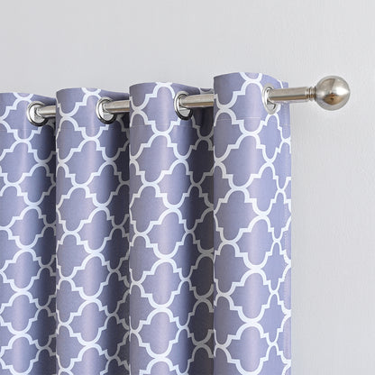 Rideaux imprimés marocains, 1 panneau, gris, 100*130cm/100*250cm/140*260cm
