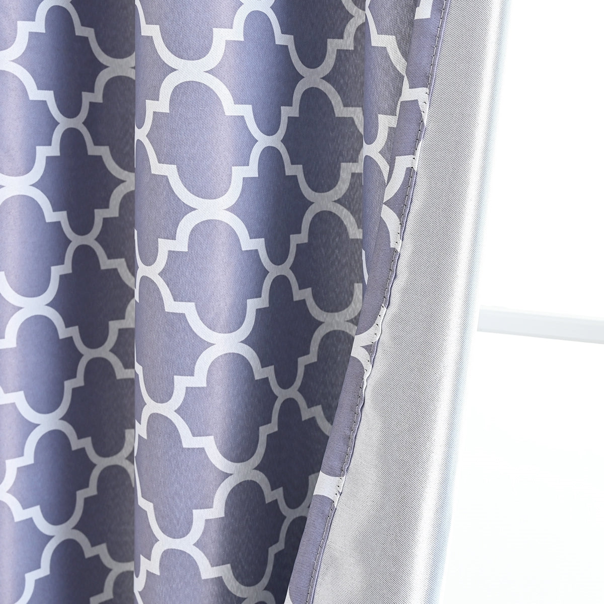 Rideaux imprimés marocains, 1 panneau, gris, 100*130cm/100*250cm/140*260cm