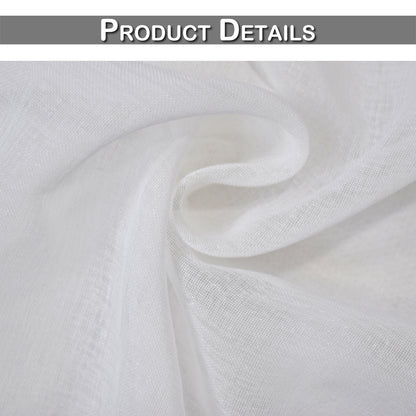 Outdoor Gardine Voile Weiß Winddicht und Wasserabweisend mit Ösen oben und unten 1 Panel
