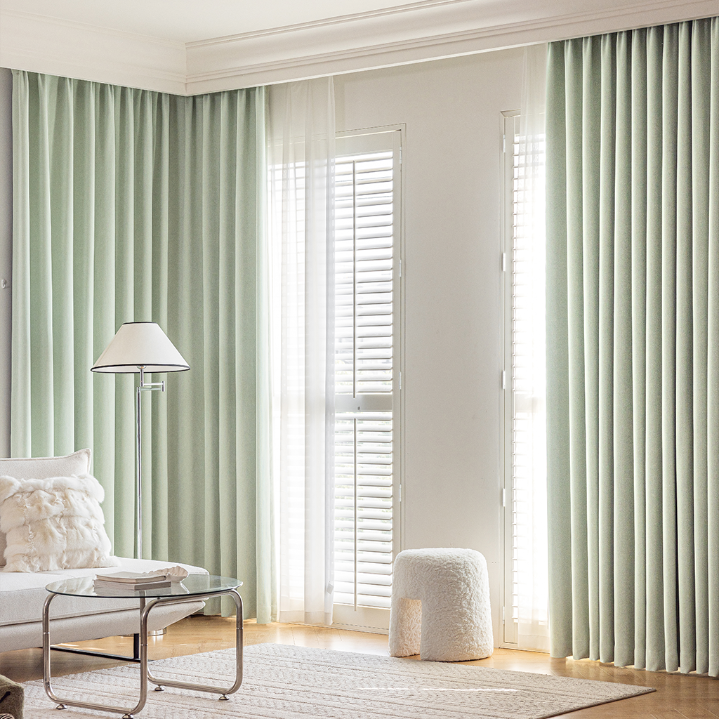 Custom-made textured blackout curtains · Lucca 