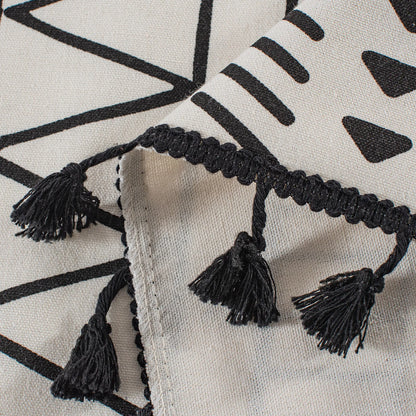 1 Panel Boho Tassel Kitchen Short Curtains Decor