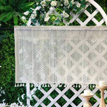 1 Panel Vintage Tassels Boho Window Sheer Curtains