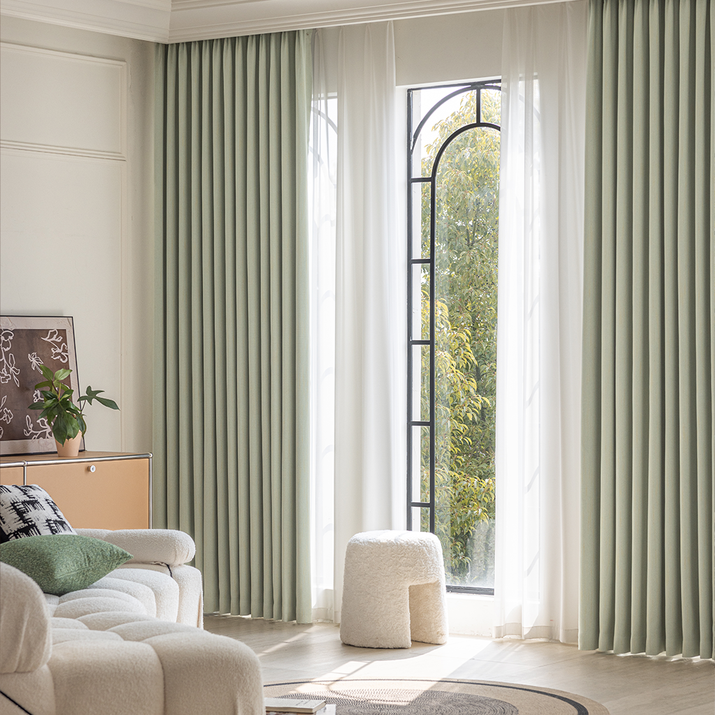 Custom-made structured blackout curtains · Asti 