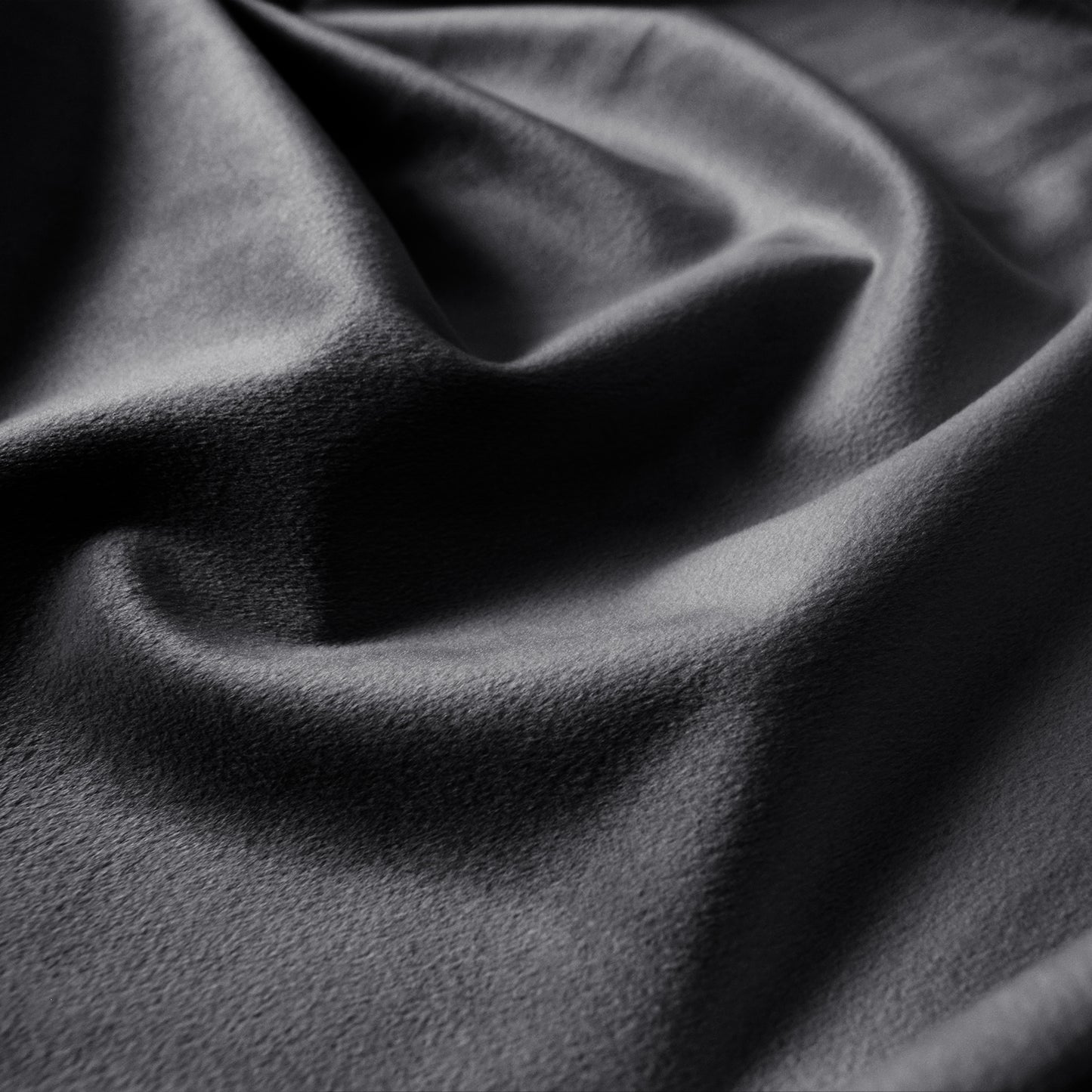 Rideau en velours épais, 1 panneau, gris foncé, 132x137cm/132x160cm/132x213cm