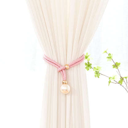 Embrasses à rideaux en perles, blanc/beige/doré/gris/rose/bleu