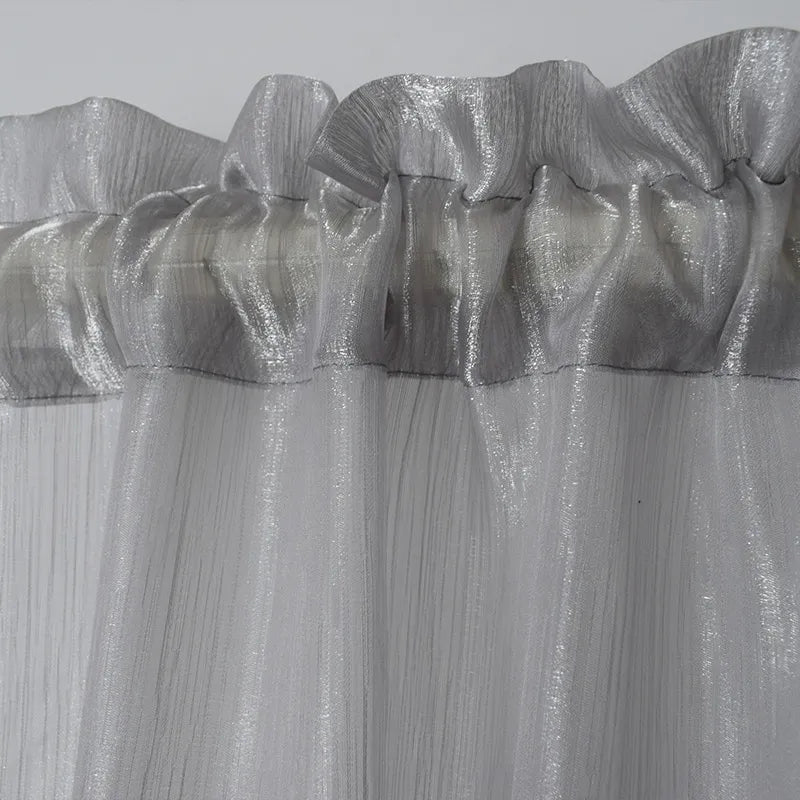 Voilage transparent à la structure fine et au jeu de lumière subtil – Avelin