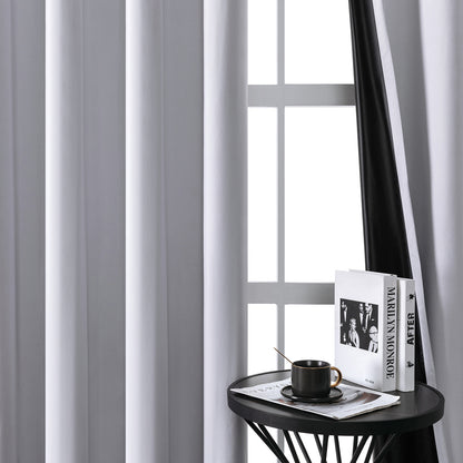 Set of 2 ultra-lightweight 100% blackout curtains with eyelets for bedrooms and living rooms