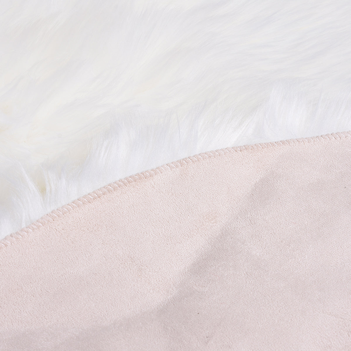 Round Shaggy Rug, Faux Fur, Long Pile, Fluffy Rug