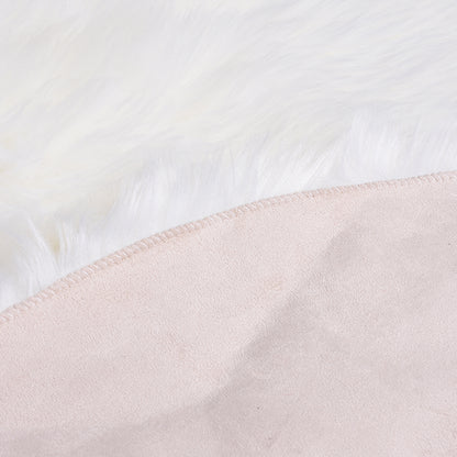 Round Shaggy Rug, Faux Fur, Long Pile, Fluffy Rug