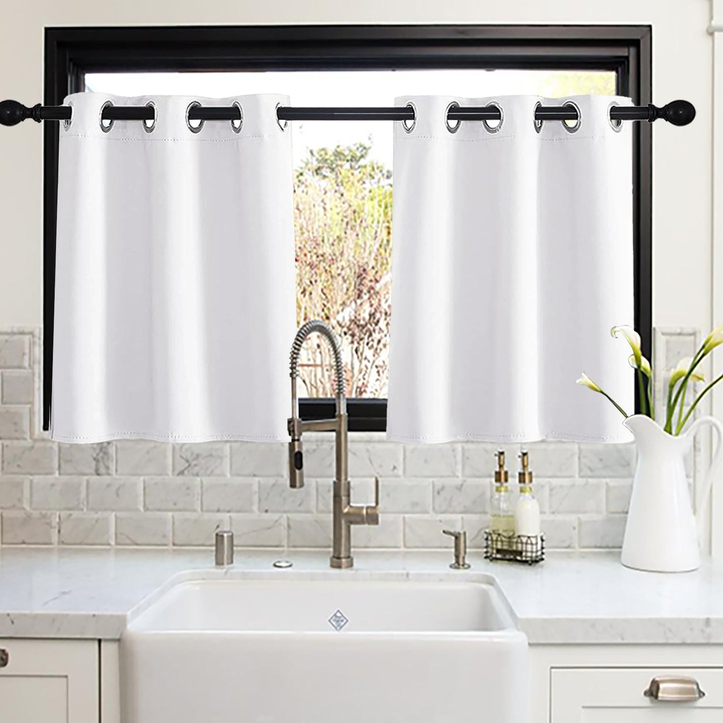 1 Panel High-precision Blackout Short Kitchen Curtains