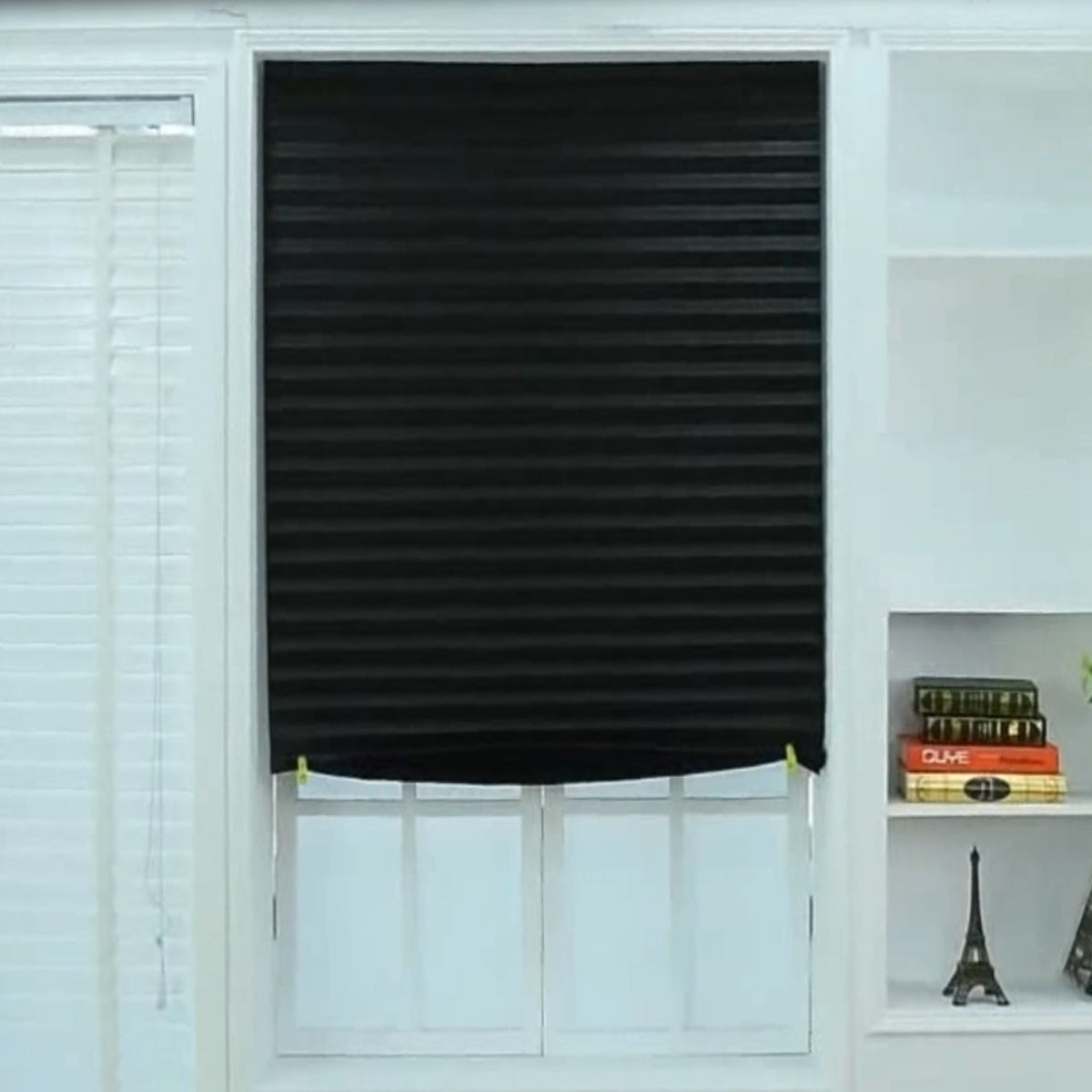 Self Adhesive Blind Balcony Shades Curtains, 1 Panel, White, 60*150cm/60*180cm/90*150cm/90*180cm