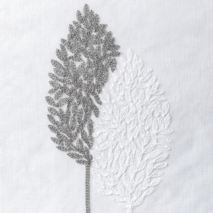 2 Panel Embroidered Leave Voile Window Sheer Curtains