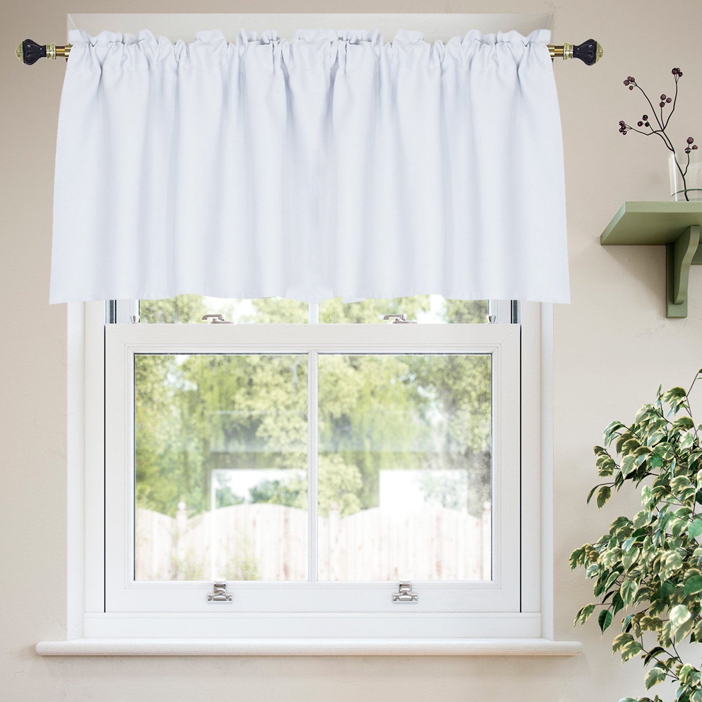 1 Panel Blackout Window Short Curtains