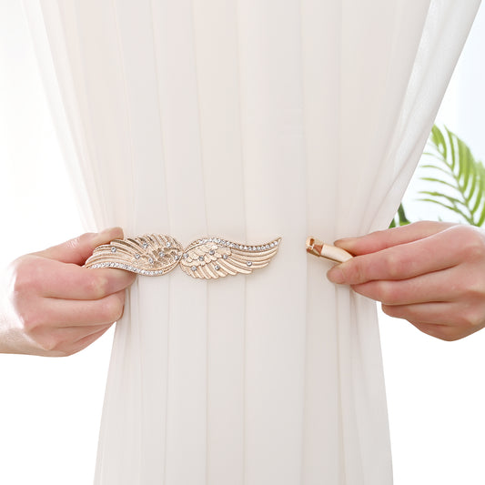 Elastische Raffhalter aus Metall, Vorhangseil, Silber/Gold