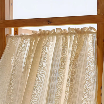 1 Panel Boho Double Layer Tier Curtain