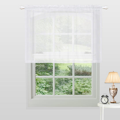 1 Panel Waterproof Short Sheer Tier Curtain