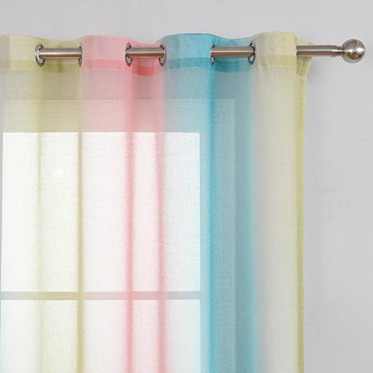 1 Panel Ombre Fenster Sheer Transparent Wohnzimmer Schlafzimmer Vorhänge Ösen
