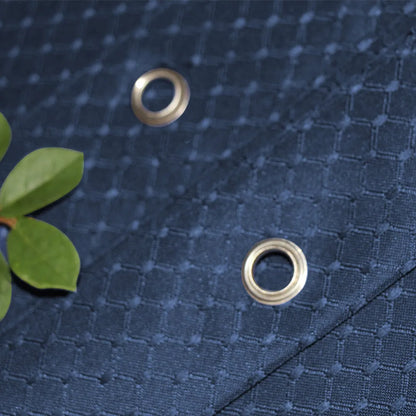 Shower curtain made of waffle fabric – water-repellent, including hooks, 1 piece