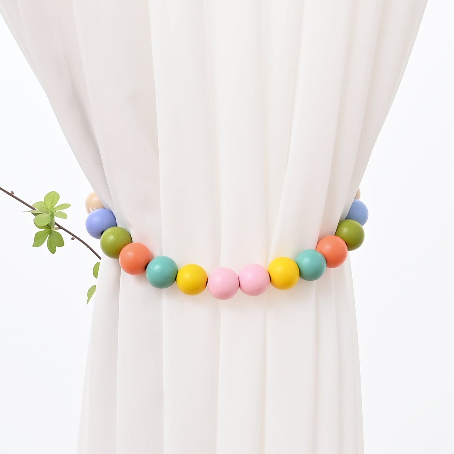 Rainbow Balls Beads Tiebacks Holdbacks Curtain Rope