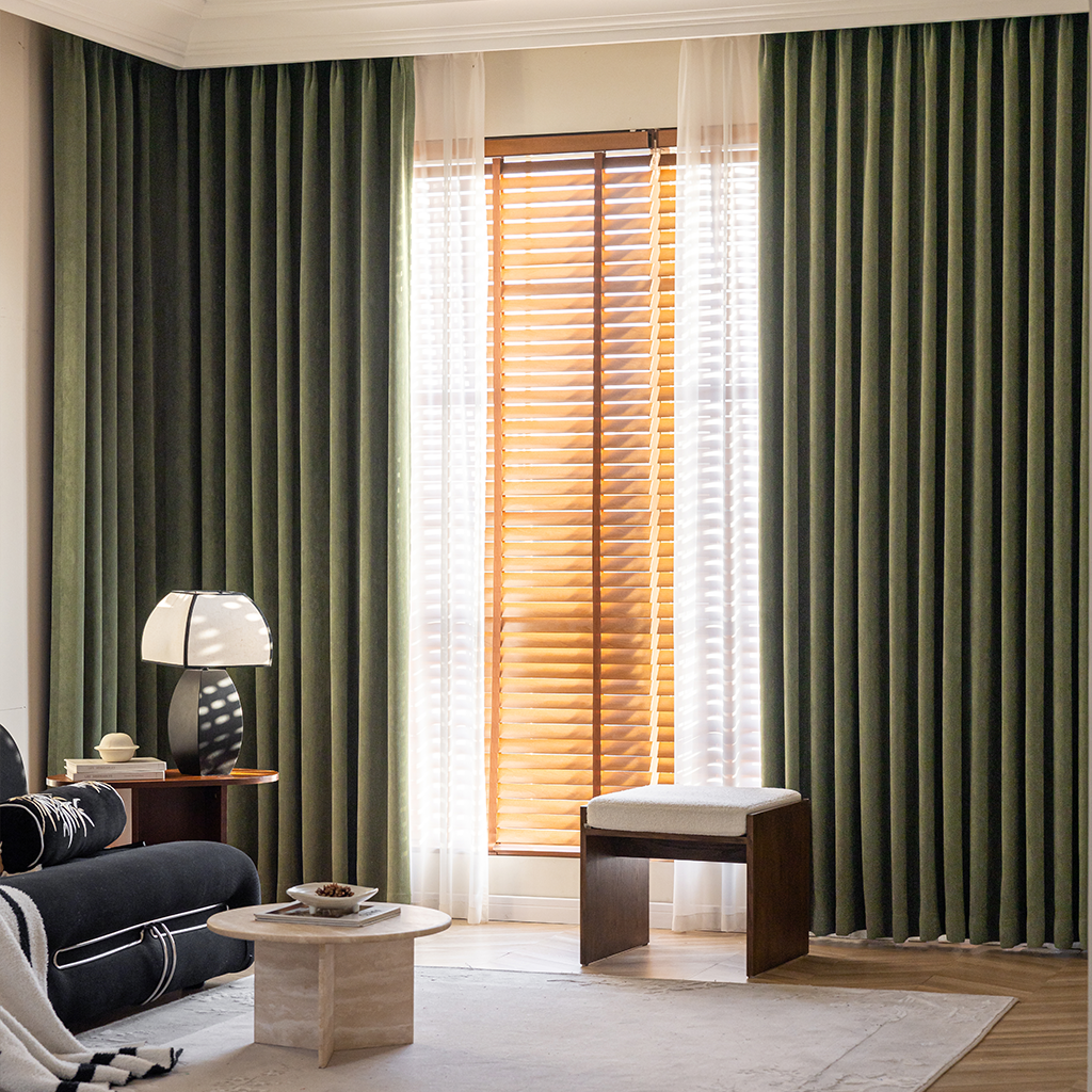 Custom-made textured blackout curtains · Lucca 