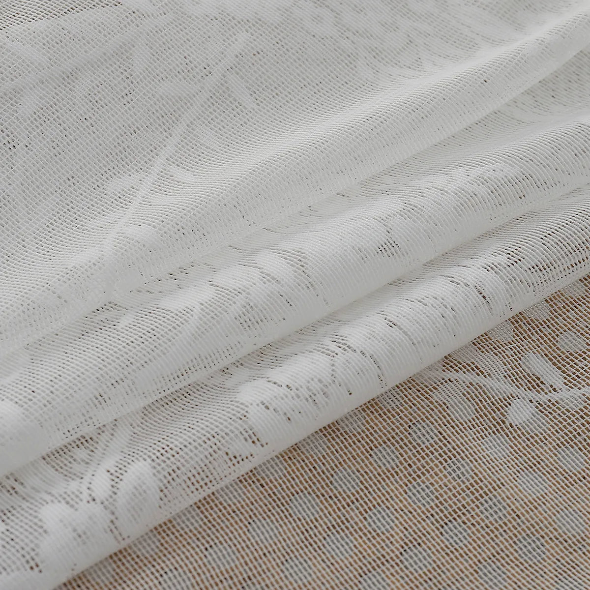Voile Vorhänge Floral Spitze Rüschen Fenster Sheer Vorhänge Wohnzimmer Dekor 1 Panel