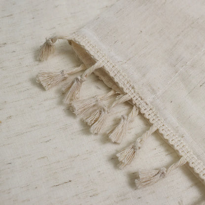 1 Panel Boho Cream Vintage Tassel Sheer Curtains
