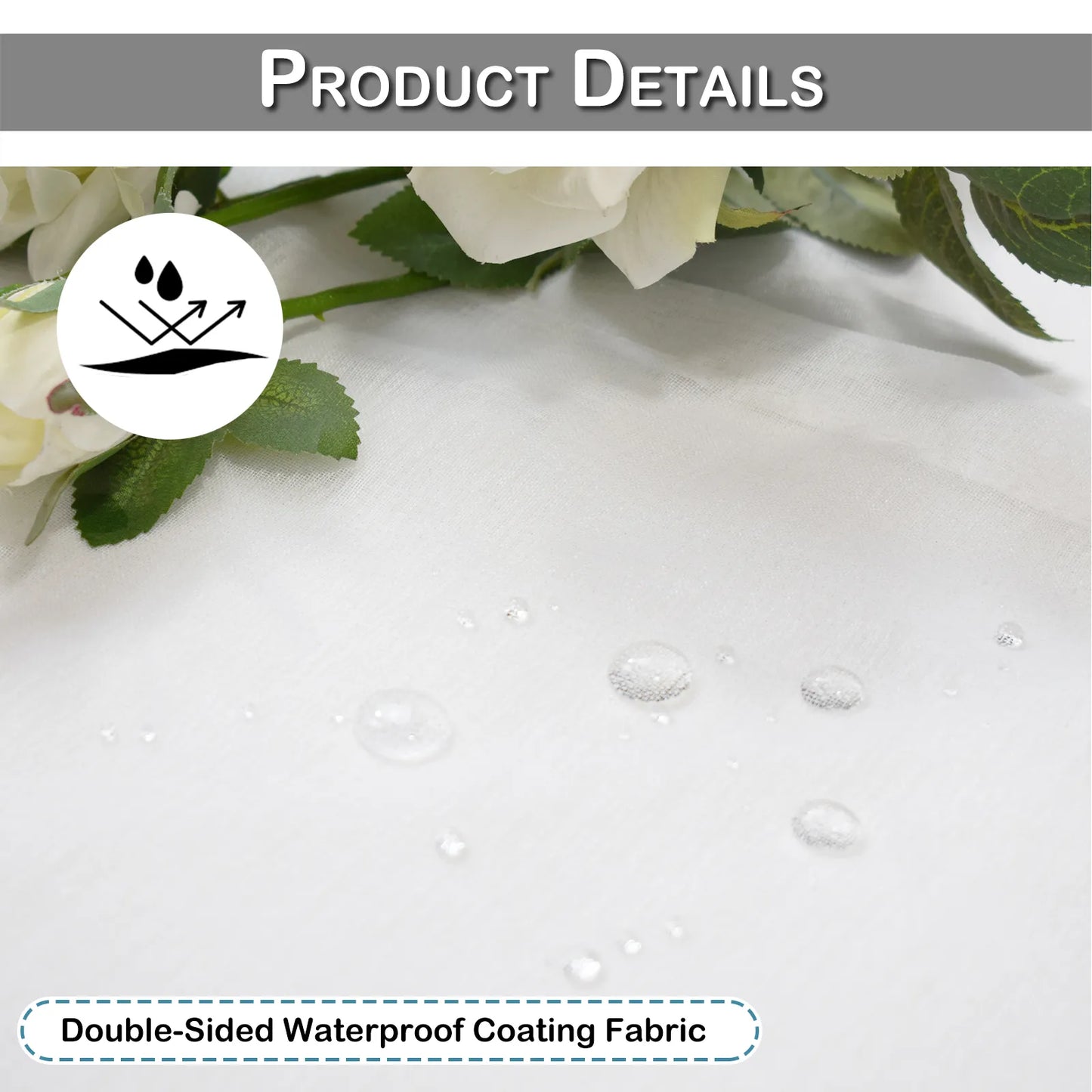 1 Panel Waterproof Short Sheer Tier Curtain