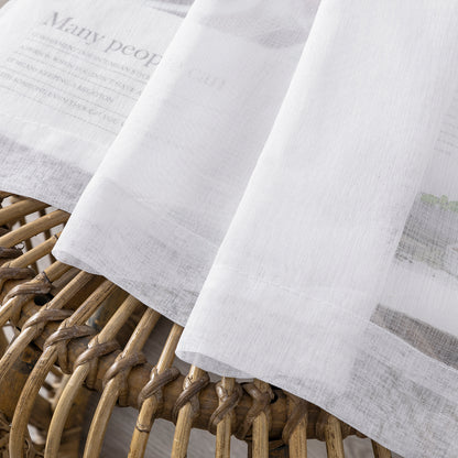 Transparent curtain in a set of 2 – white, light voile look
