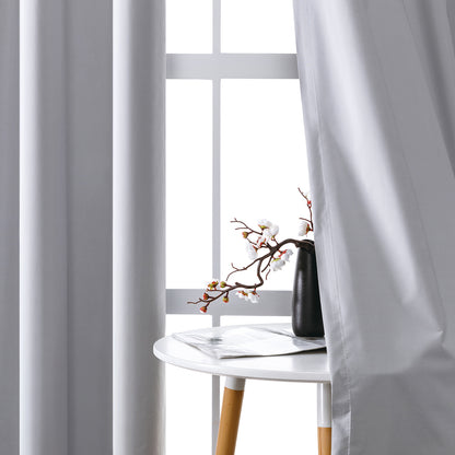 Set of 2 ultra-lightweight 100% blackout curtains with eyelets for bedrooms and living rooms