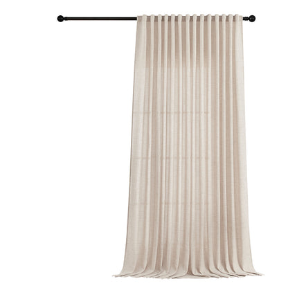 Rideau vintage aspect lin extra large couleur naturelle 1 panneau