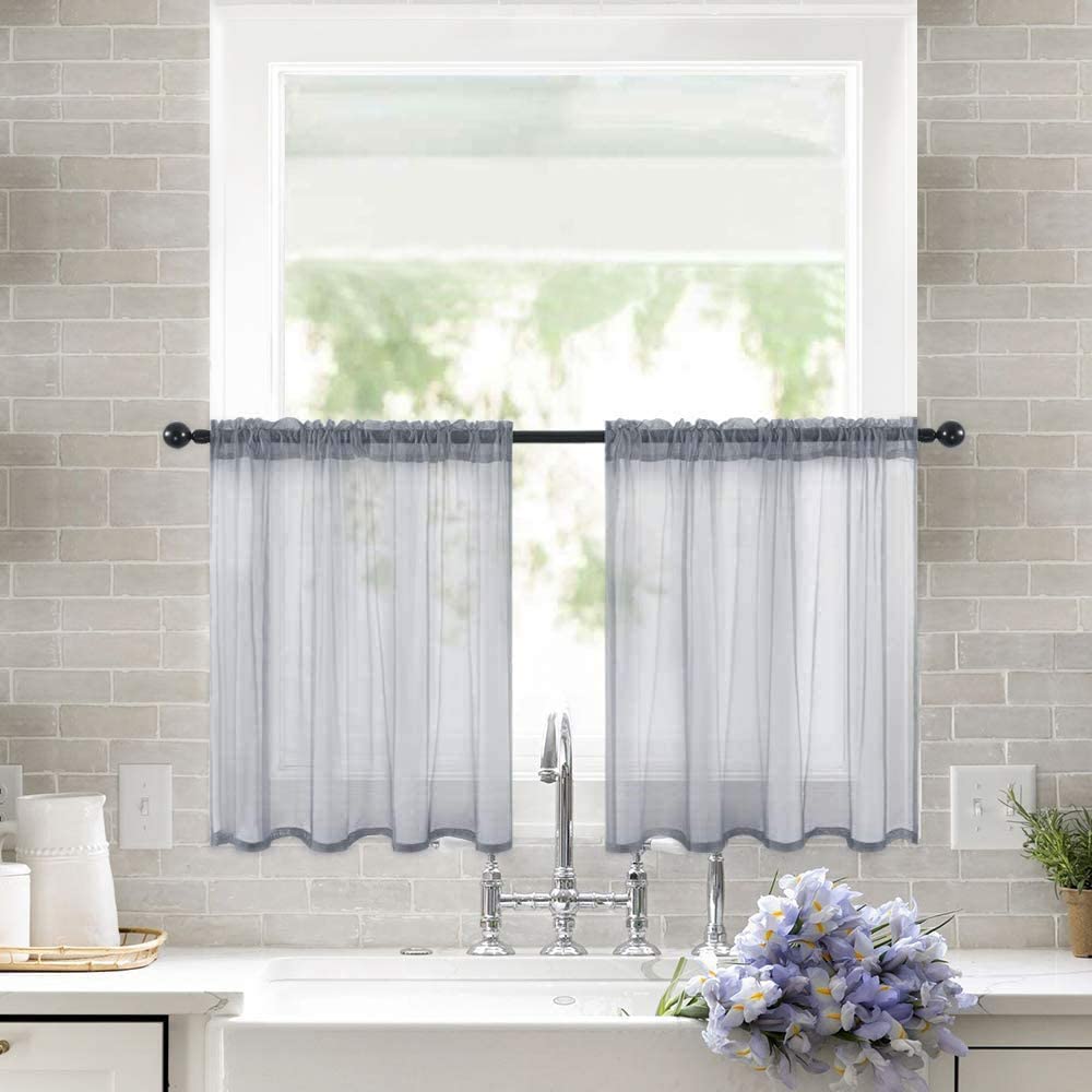 Half Tiers Curtains Cafe Kitchen Window Decor 1 Panel