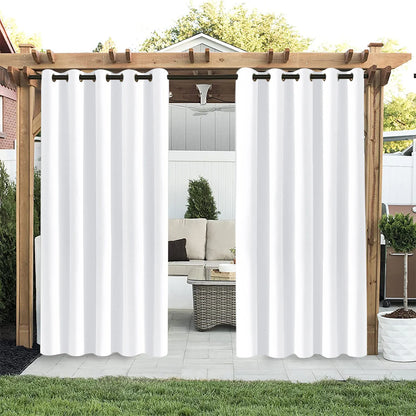 Extra Wide Outdoor Curtain, Waterproof and Blackout with Eyelets – 1 Piece, 180 cm Wide