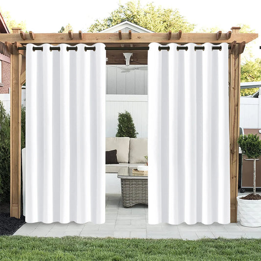 Extra Wide Outdoor Curtain, Waterproof and Blackout with Eyelets – 1 Piece, 180 cm Wide