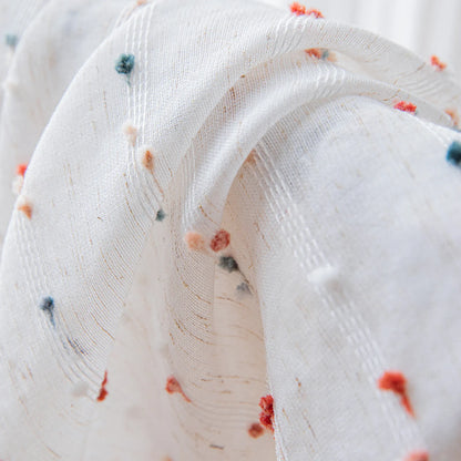 1 Panel Boho Pom Pom Window Sheer Curtains