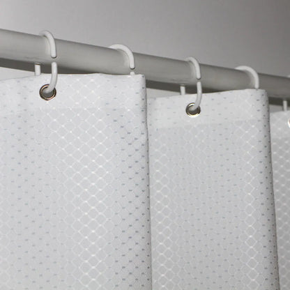 Shower curtain made of waffle fabric – water-repellent, including hooks, 1 piece