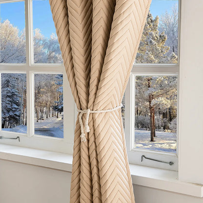 Rideau thermique épais sur mesure avec matelassage chevrons - Tessaro